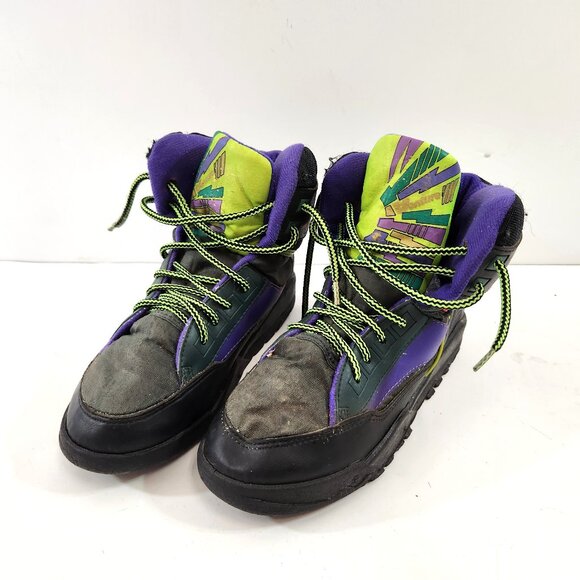 Vintage Venture Hi-Top Sneakers Purple Back to the Future Mens 7.5 - Picture 1 of 12